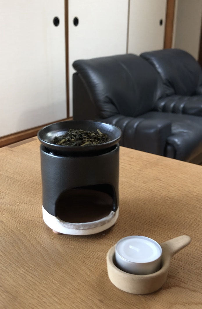茶香炉　CHAKOURO（黒） 茶香炉用茶葉付